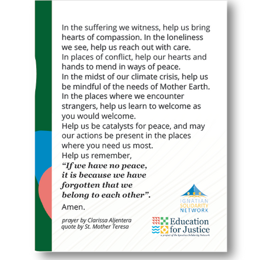 "Peace" Prayer Cards - ENGLISH (Pack of 25)
