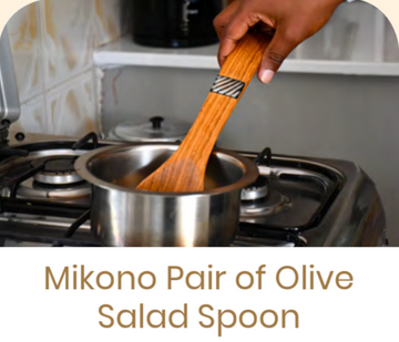 Mikono Pair of Olive Salad Spoons
