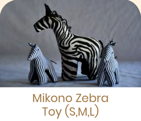Mikono Zebra Toy - Large