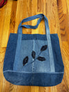 Sueños y Diseños bag, large w/ denim leaves
