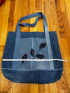 Sueños y Diseños bag, large w/ denim leaves