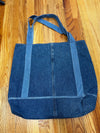 Sueños y Diseños bag, large w/ denim leaves
