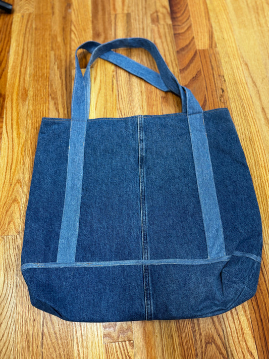 Sueños y Diseños bag, large w/ denim leaves