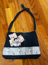 Sueños y Diseños bag, medium w/ floral patches