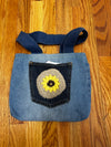 Sueños y Diseños bag, medium w/ yellow crochet flower
