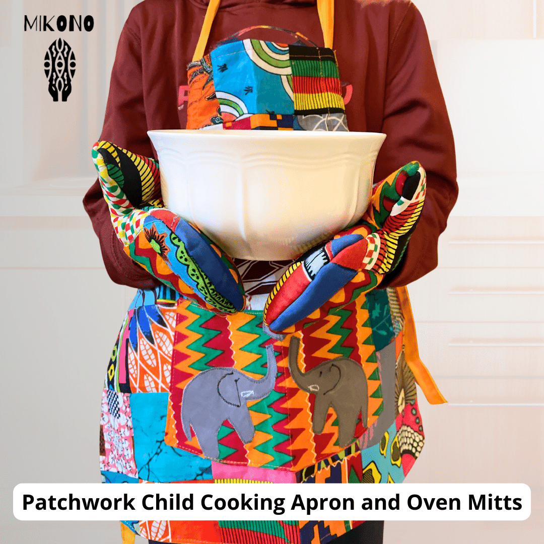 Mikono Patchwork Kids Cooking Set
