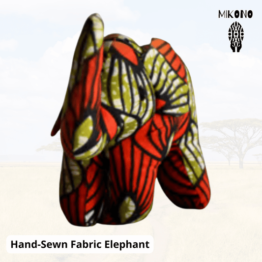 Mikono Hand Sewn Fabric Elephant