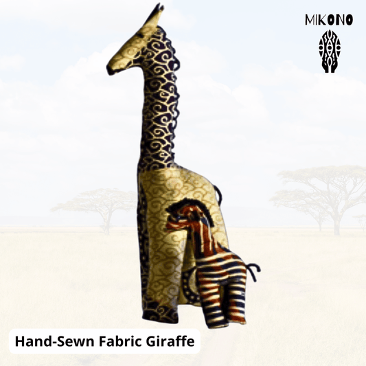 Mikono Hand-Sewn Fabric Giraffe