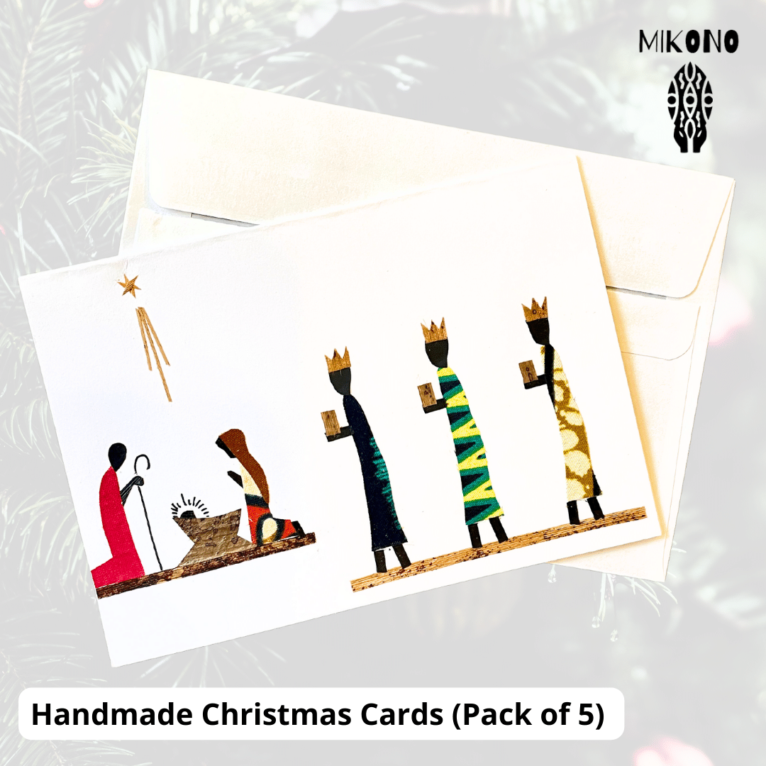 Handmade African Christmas Cards (Pack of 5 cards)