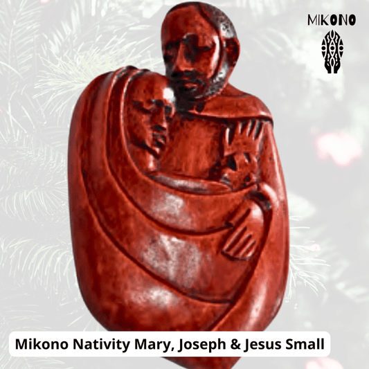 Mikono Hand-Carved Mary and Joseph Wood Curving