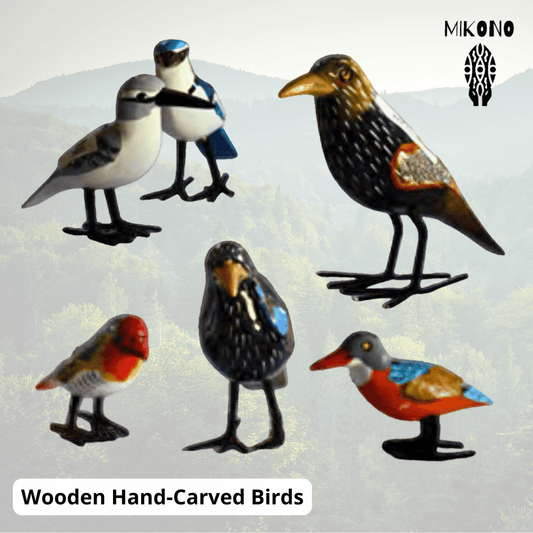Mikono Hand-Carved Standing Bird