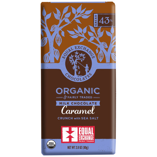 Organic Milk Chocolate Caramel Crunch With Sea Salt (43% Cacao)